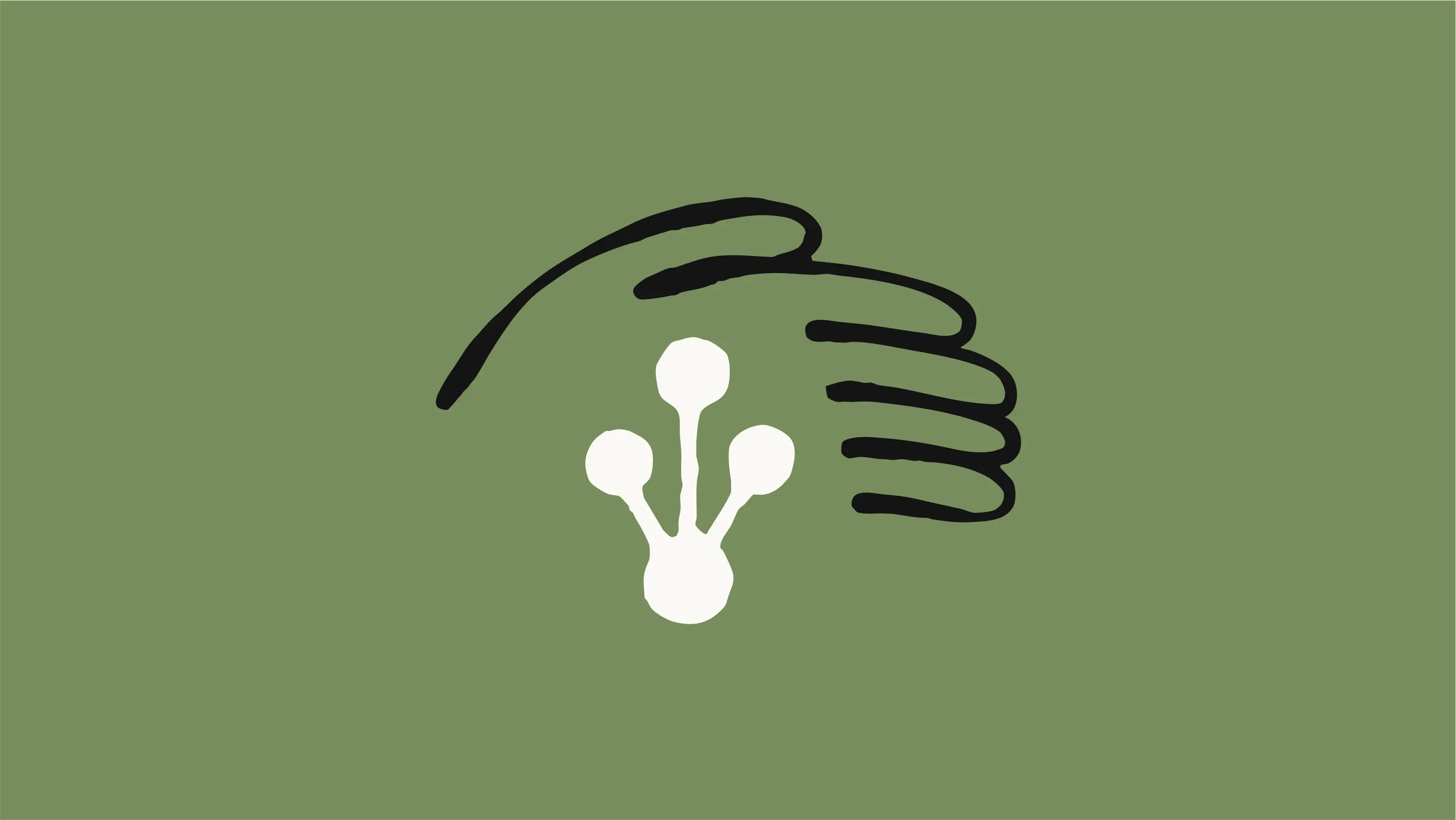 A hand sheltering a neural network