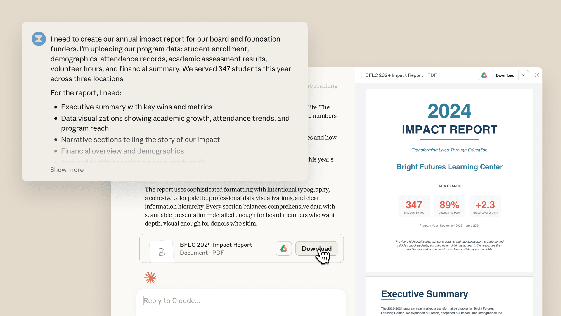 Use case impact report